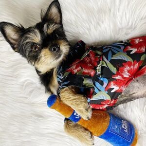 Barkey Bahama Coast Breeze Floral Camp Shirt Black and Red Size Medium